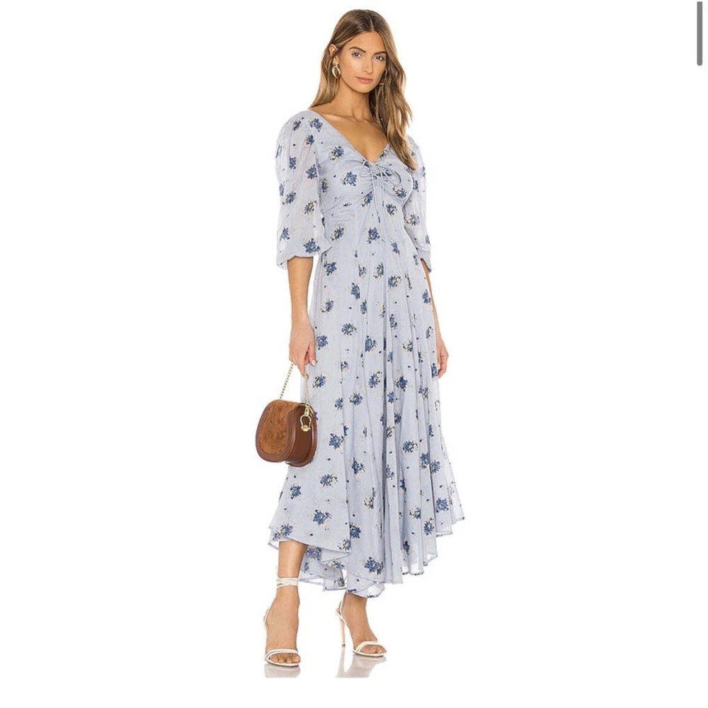 Free People sea glass midi dress
